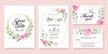 Wedding Invitation, save the date, thank you, rsvp card Design.