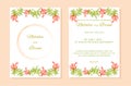 Wedding invitation Summer sea theme plants layout. Royalty Free Stock Photo