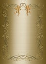 Wedding Invitation Template gold satin Royalty Free Stock Photo