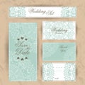 Wedding invitation, thank you card, save the date cards. RSVP card Royalty Free Stock Photo