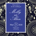 Wedding invitation, thank you card, save the date cards. Royalty Free Stock Photo