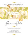 Wedding invitation vector design template