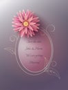 Wedding invitation, vintage, flower