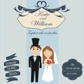 Wedding invitation with vintage theme