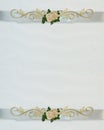 Wedding invitation White roses Royalty Free Stock Photo