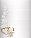 Wedding Invitation White Satin Royalty Free Stock Photo