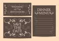 wedding invitational card design. Vector illustration decorative design Royalty Free Stock Photo