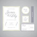 wedding invitational card design. Vector illustration decorative design Royalty Free Stock Photo