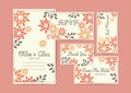 Wedding invitational card design.. Vector illustration decorative design Royalty Free Stock Photo