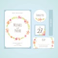 wedding invitational card design. Vector illustration decorative design Royalty Free Stock Photo