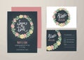 Wedding invitational card design. Vector illustration decorative design Royalty Free Stock Photo