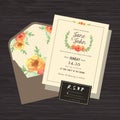 Wedding invitational card design. Vector illustration decorative design Royalty Free Stock Photo