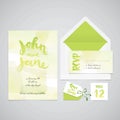 Wedding invitational card design. Vector illustration decorative design Royalty Free Stock Photo