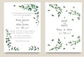Wedding Invitations save the date card design with elegant garden anemone Royalty Free Stock Photo