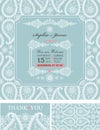 Wedding invitations.Winter lace,paisley pattern Royalty Free Stock Photo