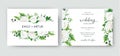 Wedding invite, invitation card floral design with white peony roses, ivory rose flower, greenery forest maidenhair fern &