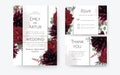 Wedding invite, invitation card, rsvp, thank you cards floral de Royalty Free Stock Photo