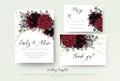 Wedding invite invitation, rsvp, thank you card floral design. R Royalty Free Stock Photo