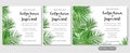 Wedding invite, invitation rsvp thank you card vector floral greenery design: Forest tropical palm leaf Areca branch Royalty Free Stock Photo