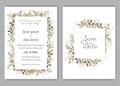 Wedding invite, invitation, save the date card design with elegant lavender garden anemone
