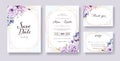 Wedding InWedding Invitation, save the date, thank you, rsvp card Design template.