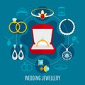 Wedding Jewelry Round Composition Royalty Free Stock Photo