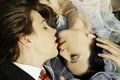 Wedding kiss Royalty Free Stock Photo