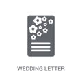 wedding Letter icon. Trendy wedding Letter logo concept on white