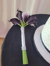 Wedding lillies toss bouquet