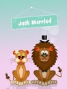 Wedding of lions