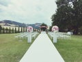 Wedding location on the grass