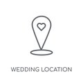 Wedding Location linear icon. Modern outline Wedding Location lo