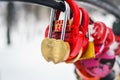 Wedding locks in form of heart Royalty Free Stock Photo