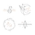 Wedding logo luxury collection. Monogram elegant identity for restaurant, boutique. Vector modern minimalistic