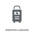 wedding Luggage icon from Wedding and love collection.