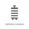 wedding Luggage icon. Trendy wedding Luggage logo concept on white background from Birthday party and wedding collection