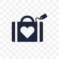 wedding Luggage transparent icon. wedding Luggage symbol design