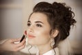 Wedding make up for bride Royalty Free Stock Photo