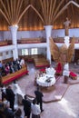 Wedding in Makovecz church Miercurea Ciuc Royalty Free Stock Photo