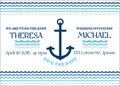 Wedding Marine Invitation Card