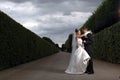 wedding marred in the dramatic inviroment Royalty Free Stock Photo