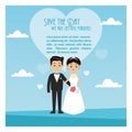 Wedding and marriage couple design Royalty Free Stock Photo