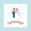 Wedding and marriage couple design Royalty Free Stock Photo