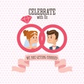 Wedding and marriage couple design Royalty Free Stock Photo