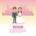 Wedding and marriage couple design Royalty Free Stock Photo