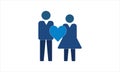 Wedding married couple icon vector image