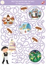 Wedding maze for kids with different parties. Marriage ceremony preschool printable activity. Matrimonial labyrinth game, puzzle.