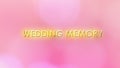 Wedding Memory cover golden on bokeh blur light abstract background.Motion graphic Romantic magic for your text glowing.Love