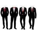 Wedding men`s suit and tuxedo. Collection. Royalty Free Stock Photo