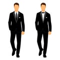 Wedding men`s suit and tuxedo. Collection. Royalty Free Stock Photo